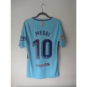 Barcelona Messi 2017/18 Away Jersey Men’s Medium Blue Shirt